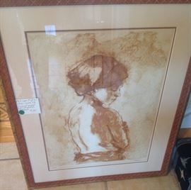 Philippe Alfieri listed American artist. Original. Singed and numbered lithograph