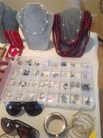 silver and costume jewelry