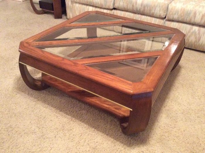 Two end tables and matching coffee table