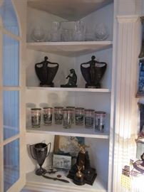 Aeronautical Memorabilia, Brass Bookends (Deco and Nouveau periods), Waterford Crystal