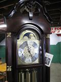 Hentschel Grandfather Clock Hand crafted American Traditional Mahogany Cabinet with German Works