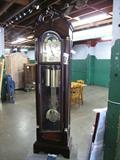 Hentschel Grandfather Clock Hand crafted American Traditional Mahogany Cabinet with German Works