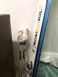 Rossignol skis; ski poles