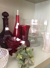 Decanters, bowls, vases