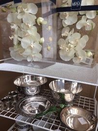 Orchid napkin rings; silver plate selections