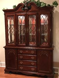 Formal china cabinet provides great display area and storage. 
