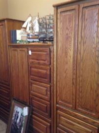 Armoire and chest provide lots of storage