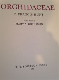 ORCHIDACEAE  by P. Francis Hunt with plates drawn by Mary A Grierson - Bourton Press, 1973