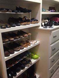 Large assortment of shoes