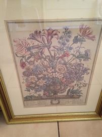 "October" botanical framed art