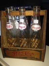 Pepsi Cola in wooden carrier