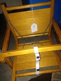 Wooden swing for a child