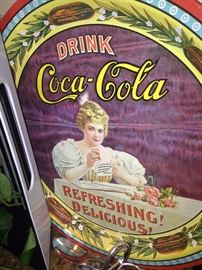 Round Coca-Cola tray