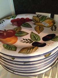 Oneida "Vintage Fruit" hand painted dishes
