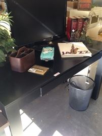 Black desk; book on Jazz