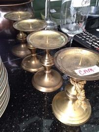 Brass candle holders