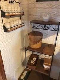 Longaberger spice rack and stand 