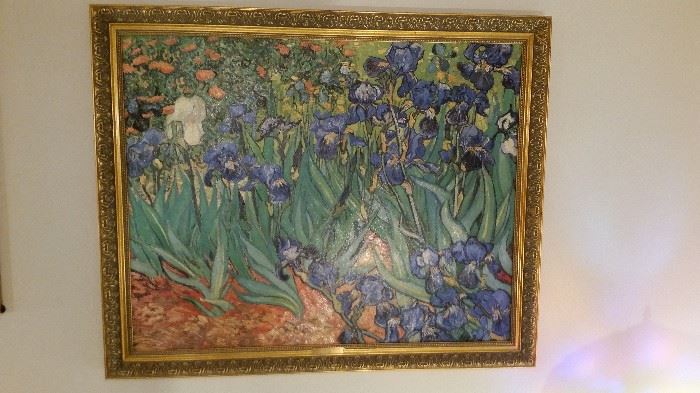 《Irises》Magnum opus from one of the world's most celebrated artists:
VINCENT VAN GOGH.
Magnificently rendered oil-on-canvas via iris printer, capturing the painter's original brushstrokes and depth of coverage with Space Age precision.
