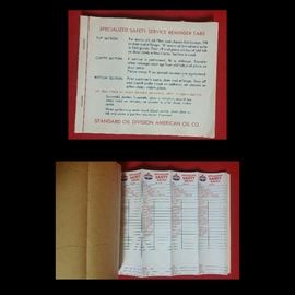 Vintage Standard Oil Specialized Safety Service Book of Reminder Tabs