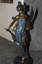 PierreRocheDianeBronzeMarbleBase