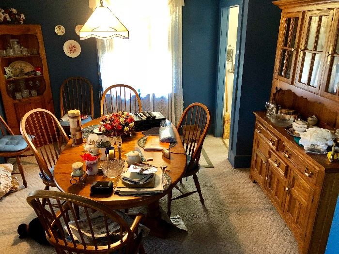 Dining Table Chairs, Corner Cabinet, Hutch & More