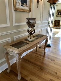 Hooker Glass Topped Console Table, End Tables & Coffee Table