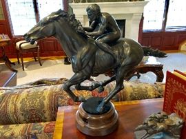 "Athletes of the Race" Primative by A. Thomas Schomberg- Artist’s Proof of the life sized sculptures at the famed Due Process Golf Club!
