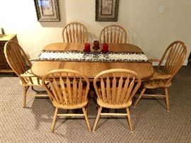 Oak Wood Dining Set