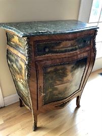 Painted Bombe Ormalu Commode Chest