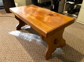 Primitive Solid Wood Bench