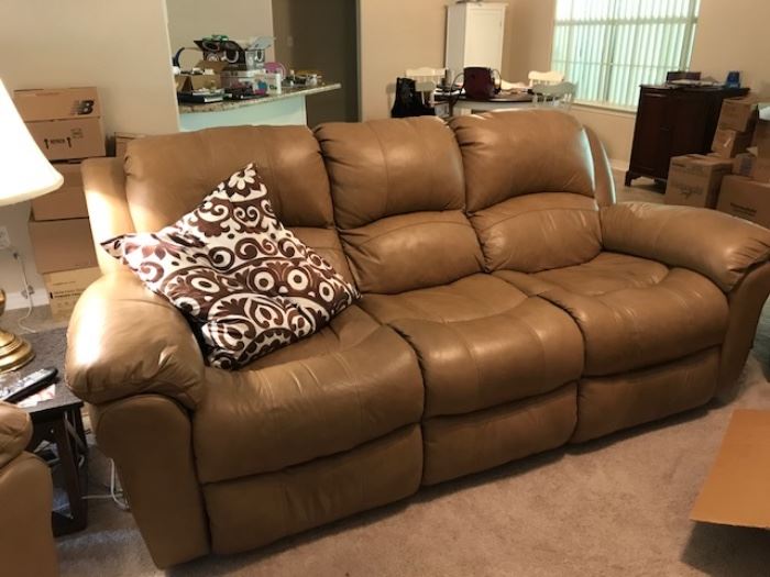 Leather sofa, has a matching loveseat not in photo