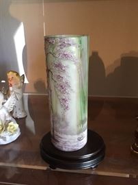 Cameo vase signed