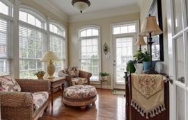 Sun room furniture, lamps, side table