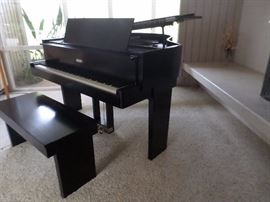 Steinway Art Deco/Cubist S Model Baby Grand 5'1", made in Hamburg, Germany approx. 1937, designed by industrialist Walter Dorwin Teague