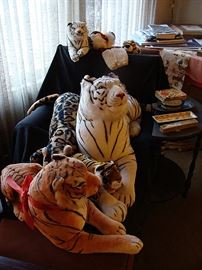 Lots of tigers, both big and small