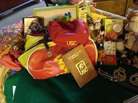 Lots of USC memorabilia