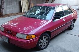 1995 Ford Escort-with only 72,000 miles on it. Runs excellent, interior good but very dirty. Has a big dent on the passenger side.