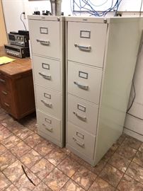 Two of several filing cabinets