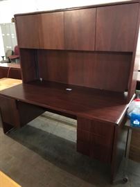 Large office desk with cabinets