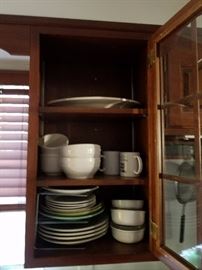 kitchen glassware, plates, vases, etc