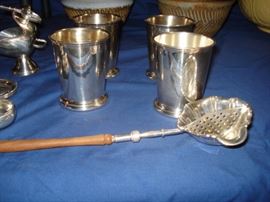 sterling mint juleps & strainer