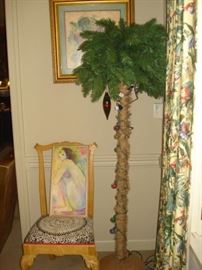 Faux palm tree, prints