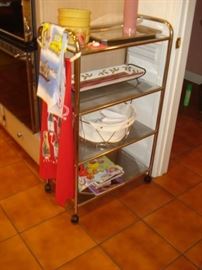 stainless serving cart
