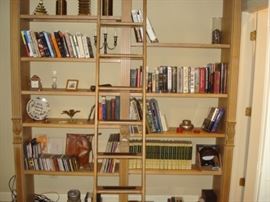 Bookcase W/sliding stairs