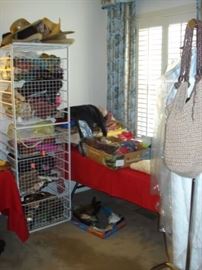 scarves, hats, swimsuits