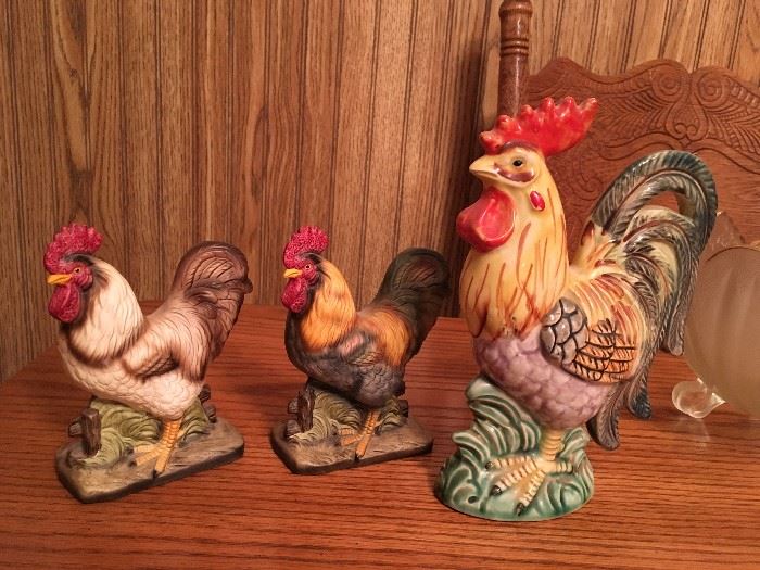 porcelain roosters