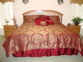 Headboard, 2 Night stands