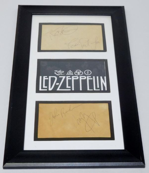Signed Led Zeppelin Cuts Collage