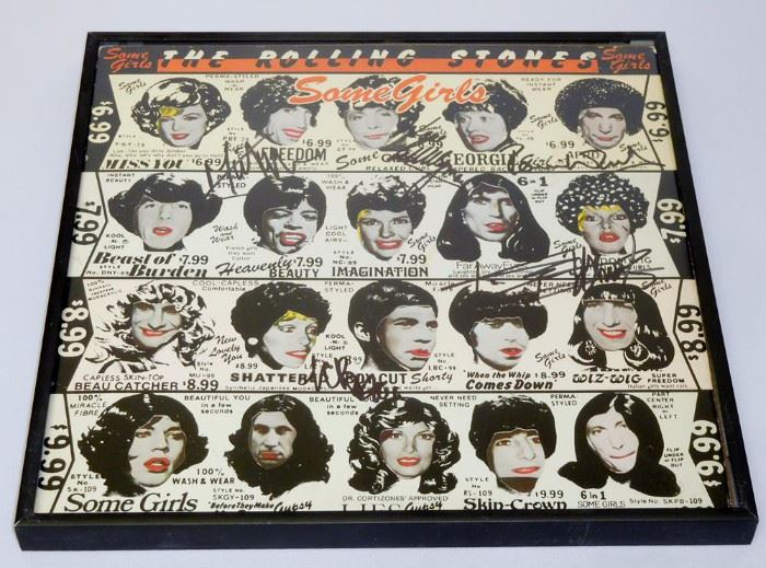Signed Rolling Stones "Some Girls" Album Cover