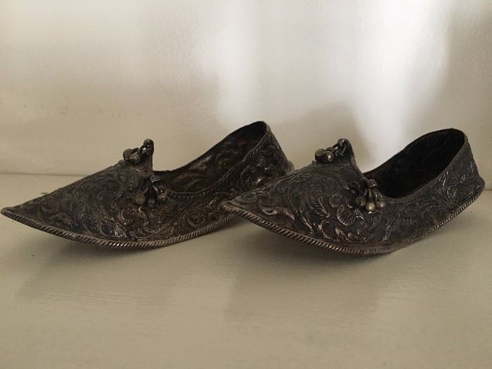 Antique Indian Silver Slippers